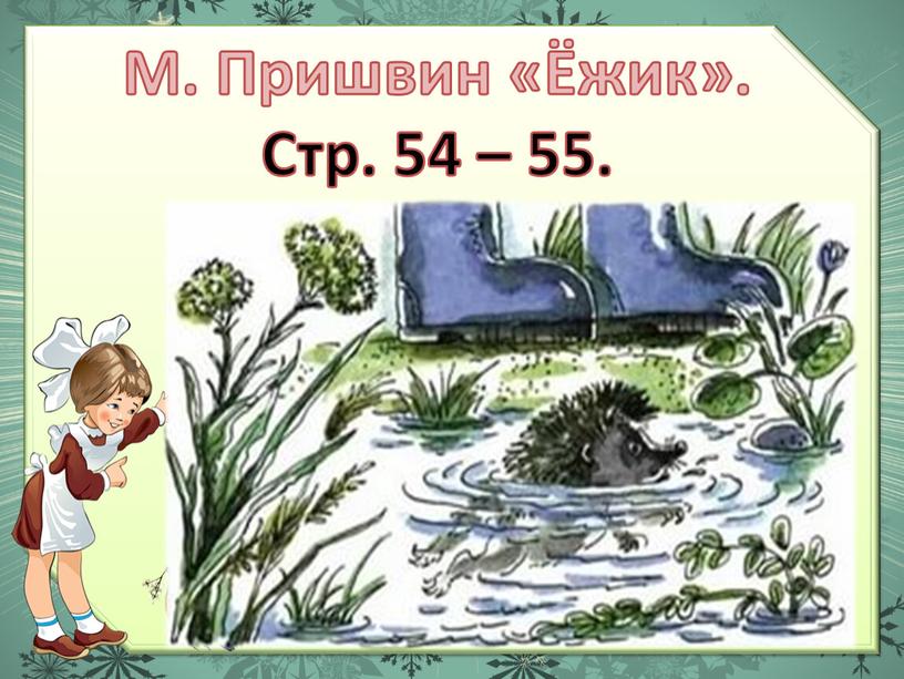 М. Пришвин «Ёжик». Стр. 54 – 55