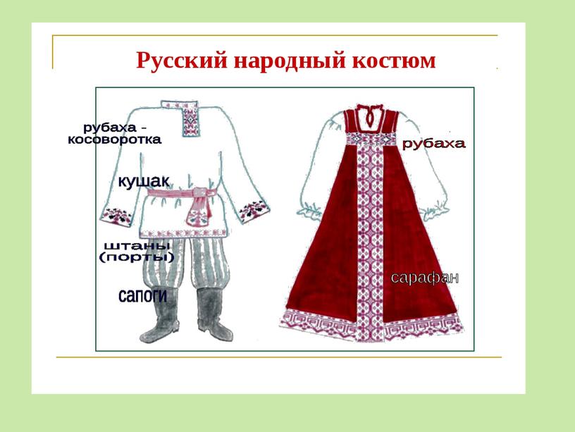 Презентация на тему "Русский народный костюм"