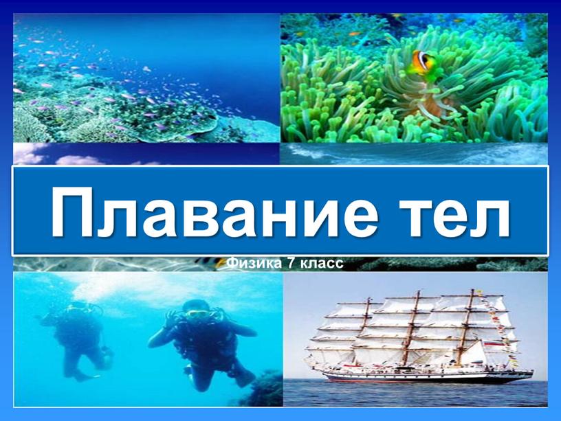 Презентация по физике 7 класс плавание тел