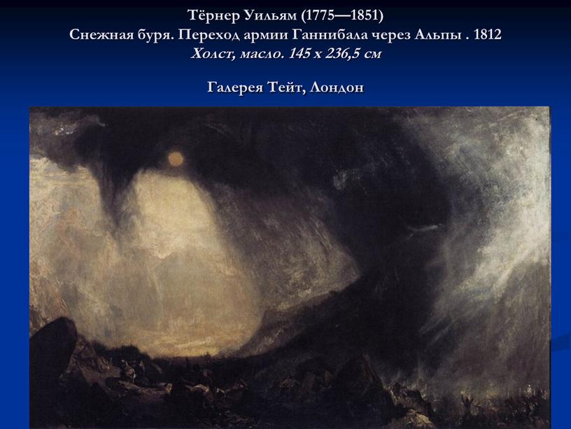 Тёрнер Уильям (1775—1851) Снежная буря