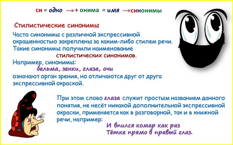 Часто синонимы с различной экспрессивной окрашенностью закреплены за каким-либо стилем речи