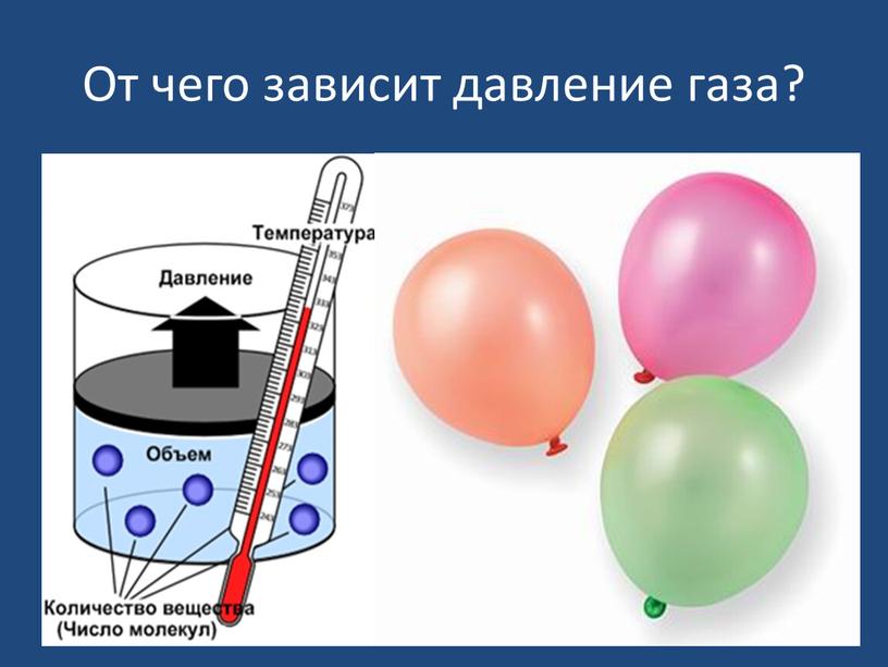 От чего зависит давление газа?