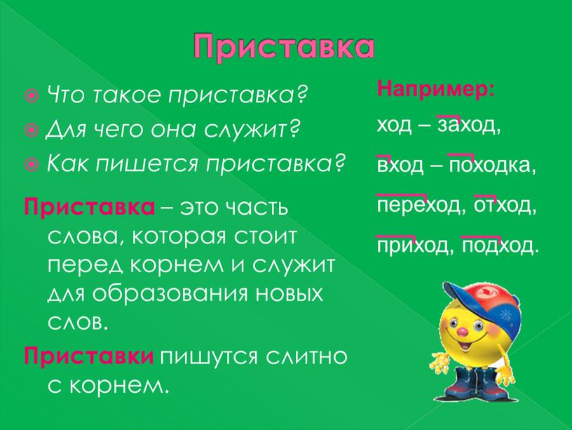 Приставка Что такое приставка?