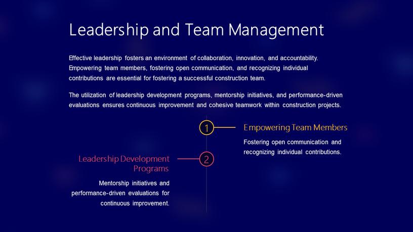 Leadership and Team Management