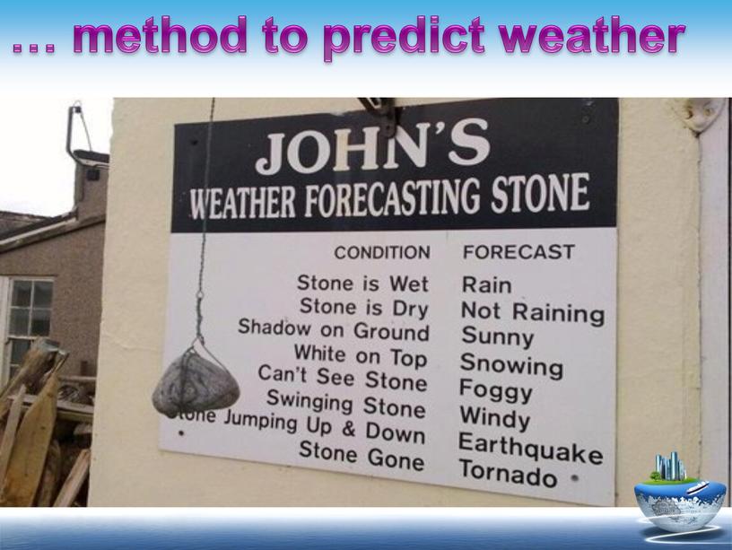 … method to predict weather