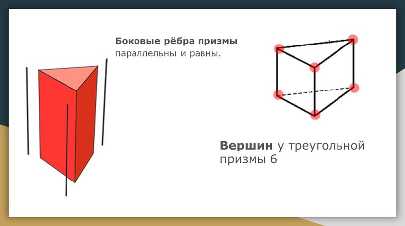 Боковые рёбра призмы параллельны и равны