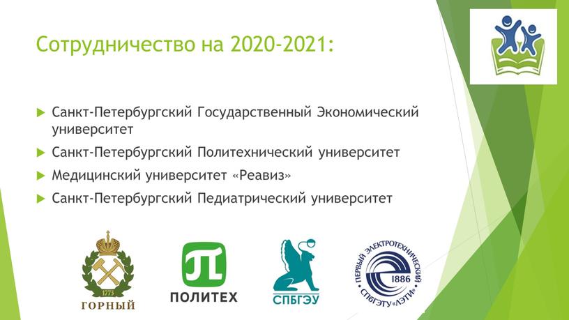 Сотрудничество на 2020-2021: Санкт-Петербургский