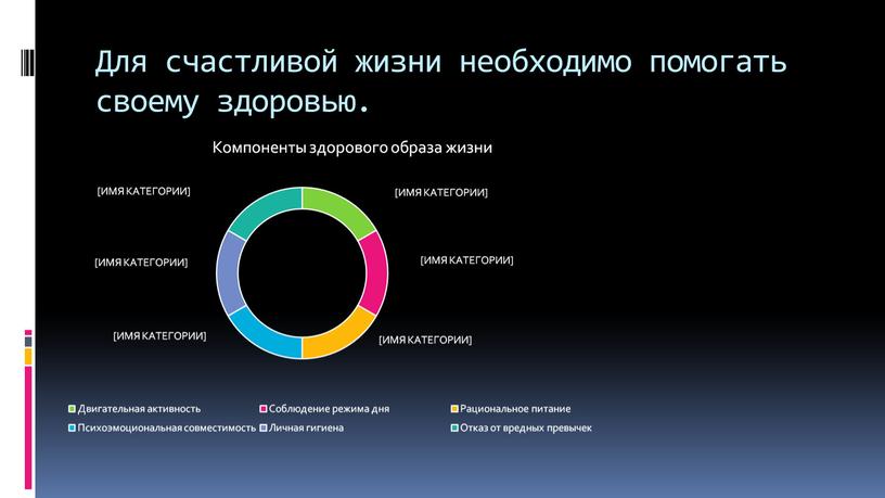 Для счастливой жизни необходимо помогать своему здоровью