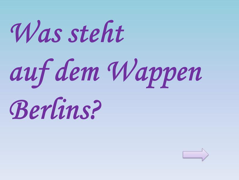 Was steht auf dem Wappen Berlins?