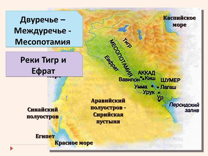 Двуречье – Междуречье - Месопотамия