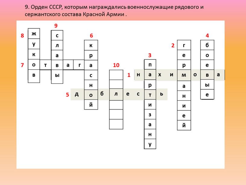 Орден СССР, которым награждались военнослужащие рядового и сержантского состава