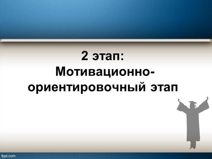 Мотивационно-ориентировочный этап