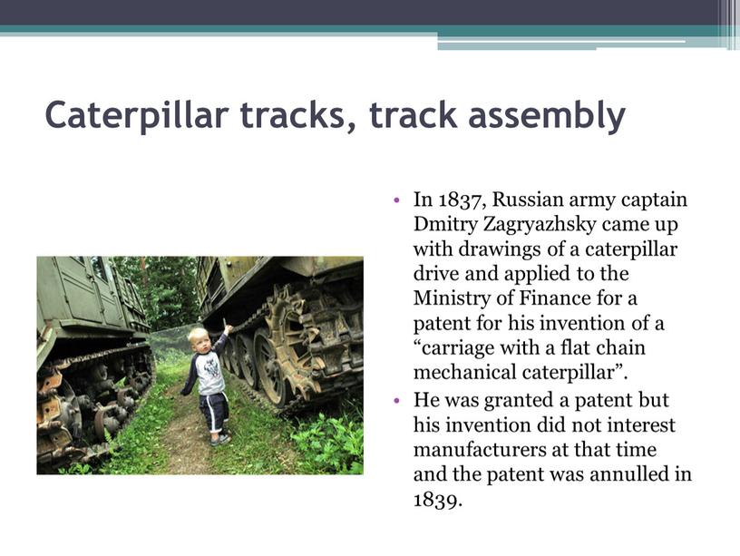 Caterpillar tracks, track assembly