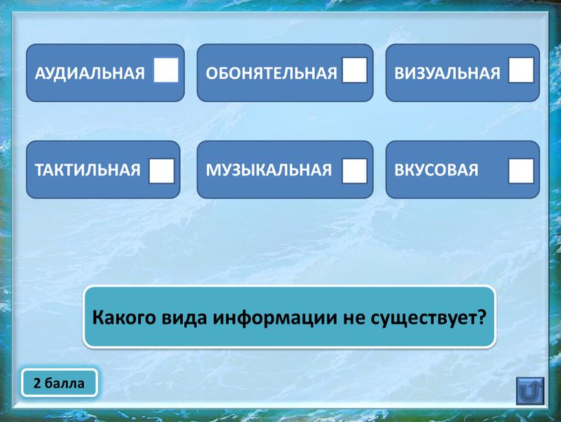 Какого вида информации не существует?