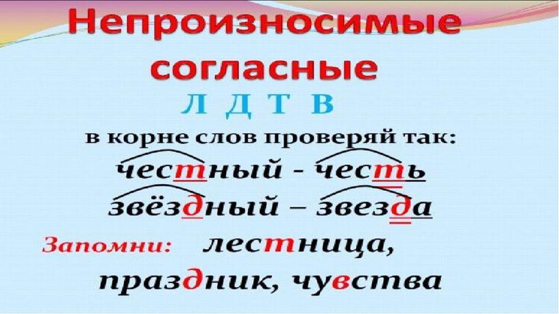 Презентация по русскому языку "Непроизносимый согласный"