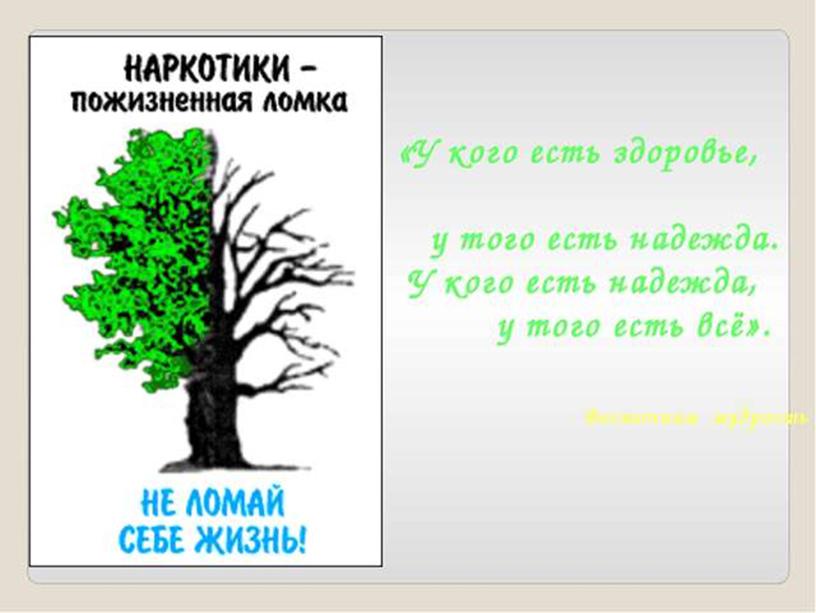 Классный час на тему: "Мы против наркотиков"