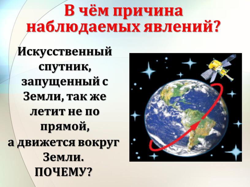 В чём причина наблюдаемых явлений?