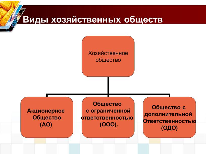 Виды хозяйственных обществ