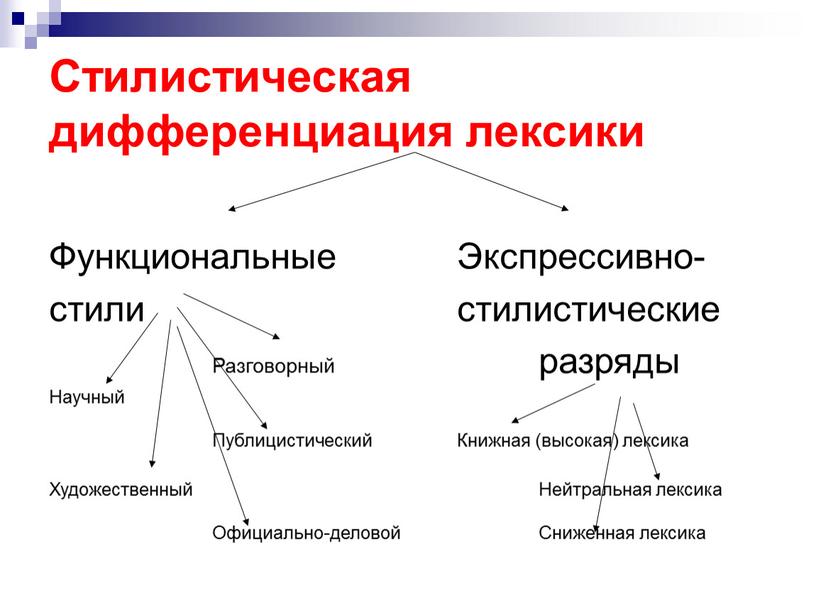 Стилистическая дифференциация лексики