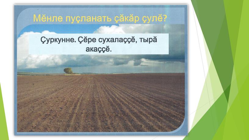 Презентация к внеклассному занятию "Как получается хлеб" на чувашском языке