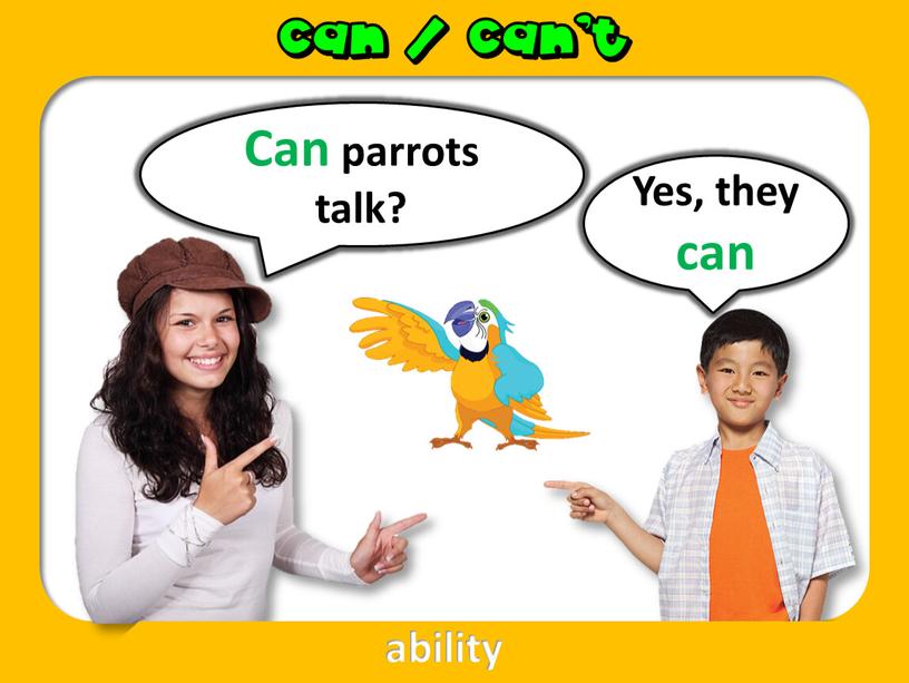 Can parrots talk? Yes, they can ability