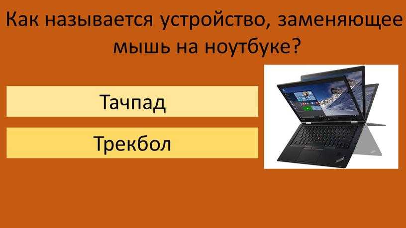 Как называется устройство, заменяющее мышь на ноутбуке?