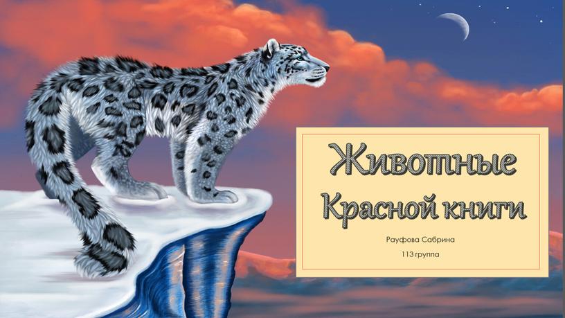 Животные Красной книги Рауфова