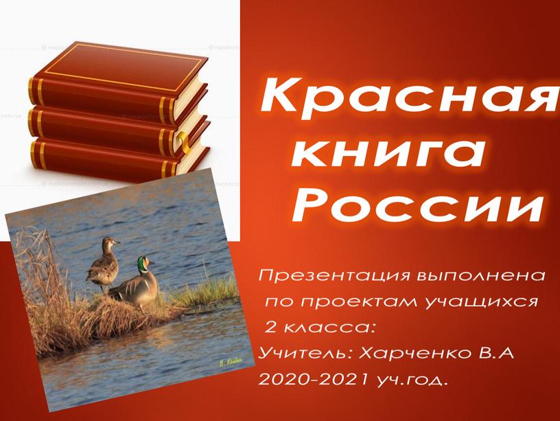Красная книга России Презентация выполнена по проектам учащихся 2 класса:
