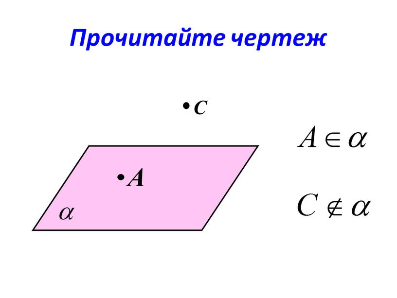 Прочитайте чертеж A С