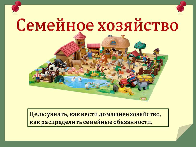 Семейное хозяйство Цель: узнать, как вести домашнее хозяйство, как распределить семейные обязанности