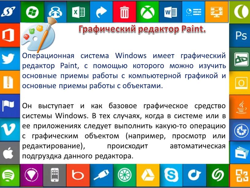 Графический редактор Paint. Операционная система