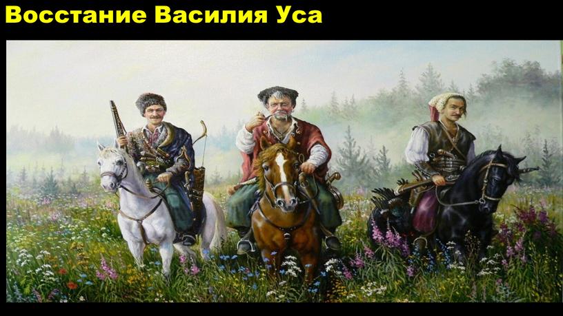 Восстание Василия Уса В 1665-1666 годах в некоторых районах