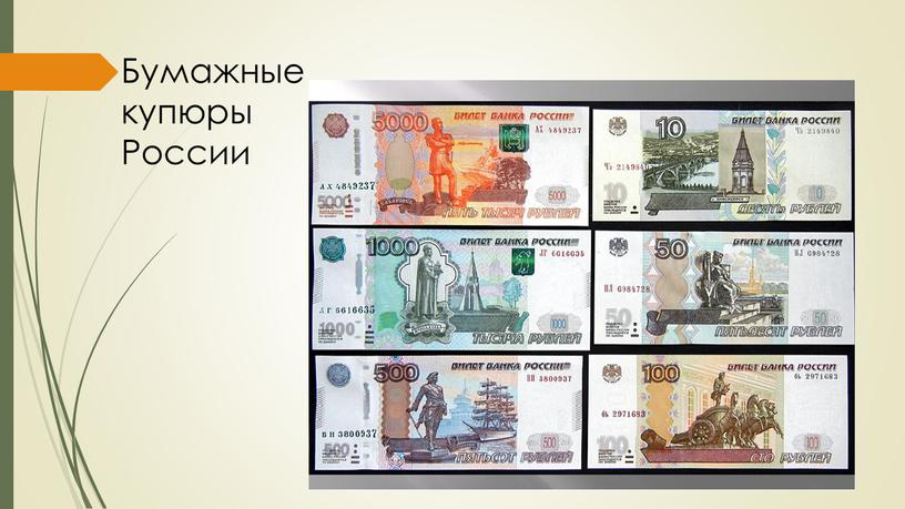 Бумажные купюры России