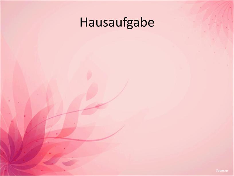 Hausaufgabe