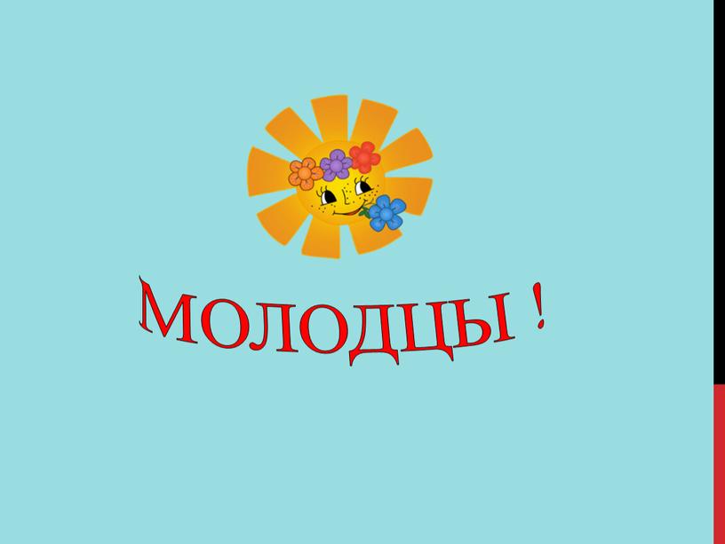 МОЛОДЦЫ !