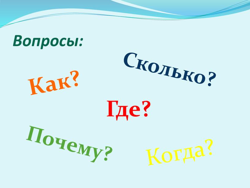 Вопросы: Как? Сколько? Почему?