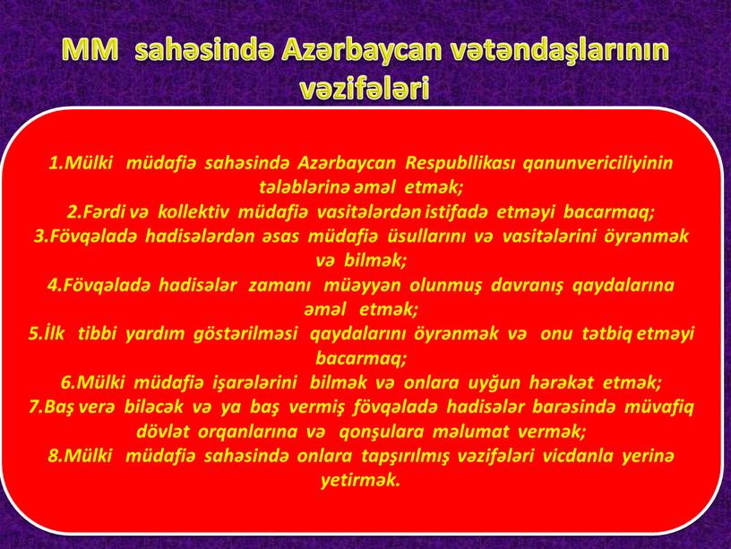 MM sahəsində Azərbaycan vətəndaşlarının vəzifələri 1