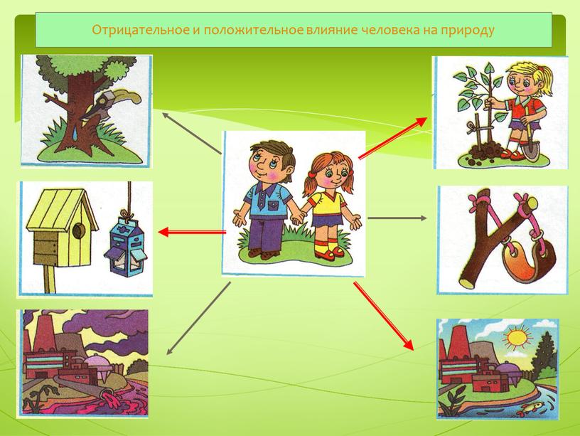 Отрицательное и положительное влияние человека на природу