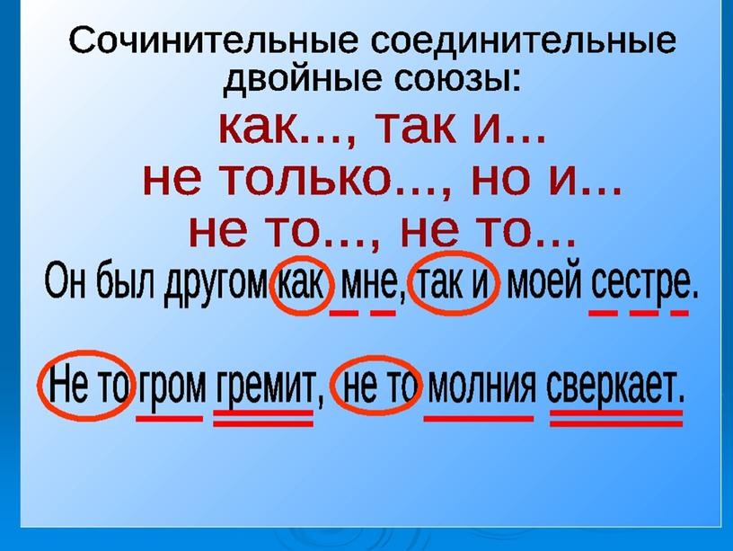 Презентация для урока в 7 классе по теме "Союз"