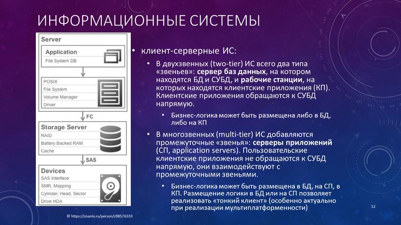 Информационные системы клиент-серверные