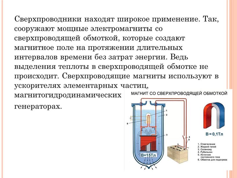 Сверхпроводники находят широкое применение