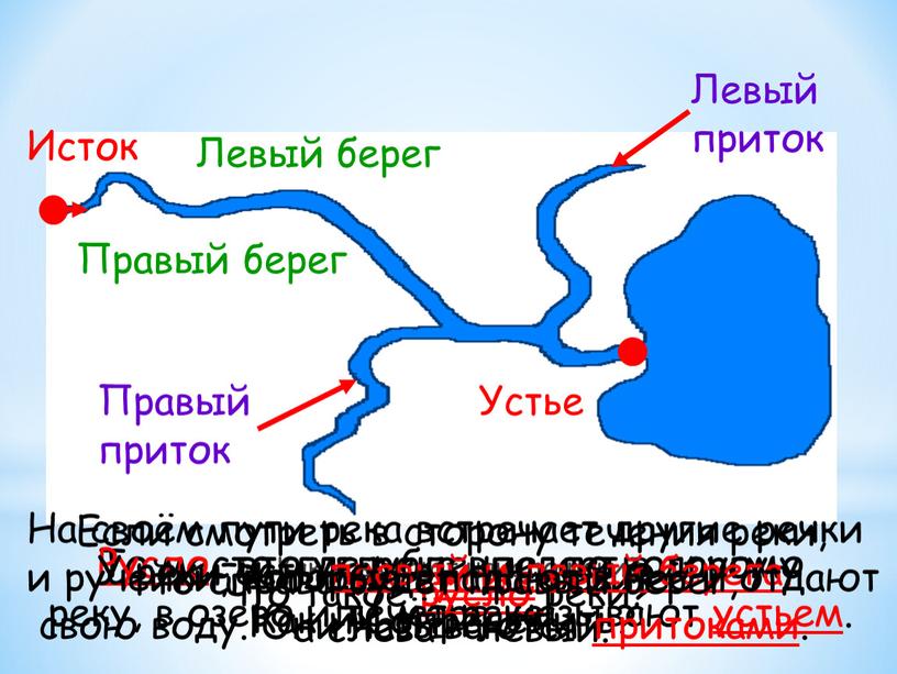 Части реки Как называют начало реки?