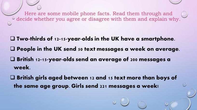 Here are some mobile phone facts