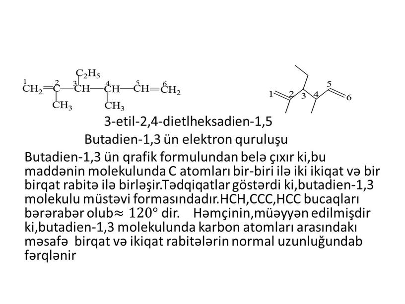 Butadien-1,3 ün elektron quruluşu