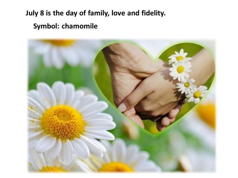 July 8 is the day of family, love and fidelity