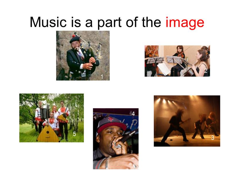 Music is a part of the image 1 2 3 4 5