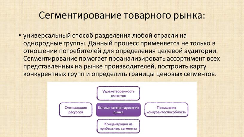 Сегментирование товарного рынка: универсальный способ разделения любой отрасли на однородные группы