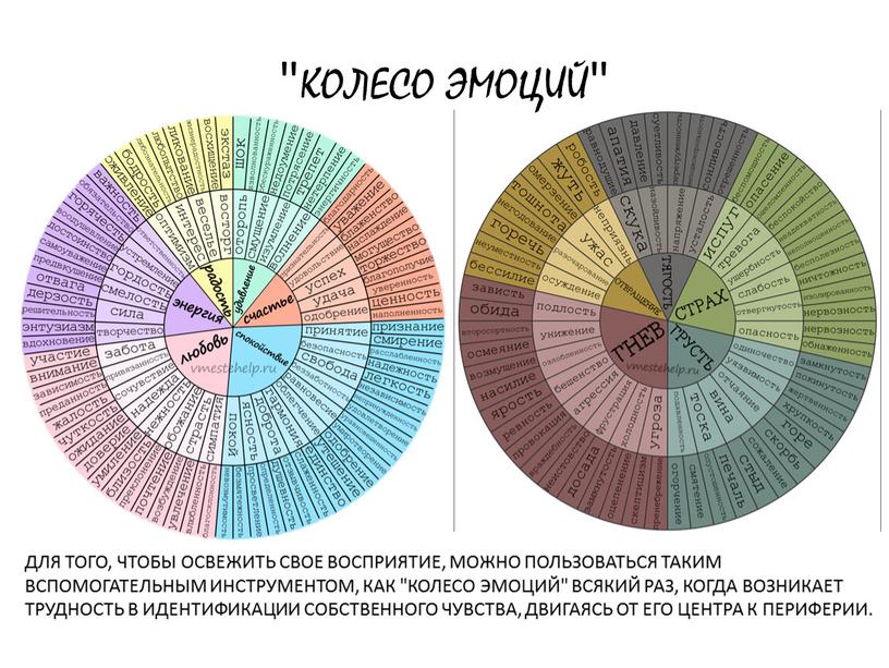 КОЛЕСО ЭМОЦИЙ" ДЛЯ ТОГО, ЧТОБЫ