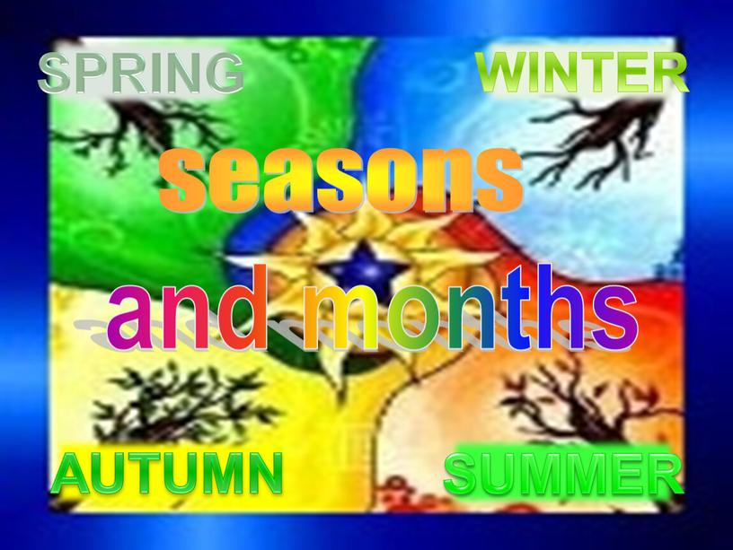 SUMMER SPRING AUTUMN WINTER seasons and months