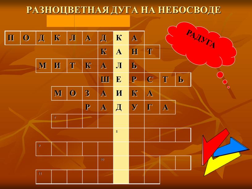 РАЗНОЦВЕТНАЯ ДУГА НА НЕБОСВОДЕ